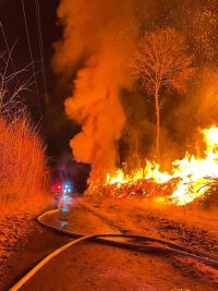 OBRAZEM: Mohutný požár v lese na Kladensku, k zásahu přijelo 12 jednotek hasičů