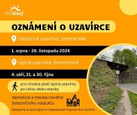 Ve Slaném se stavět železniční viadukt. Uzavřou Smečenskou