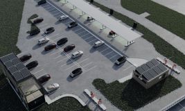 U letiště vznikne zóna se 17 nabíječkami na elektromobil. Elektřina půjde ze solárů na střeše