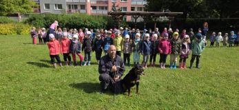 Služební psi Capo a Matýsek potěšili děti na Dnu dětí