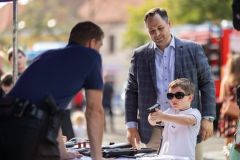 Ve Slaném na Masarykově náměstí se koná Hurá do školy, děti si mohou vyzkoušet práci hasičů