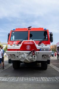 Ve Slaném na Masarykově náměstí se koná Hurá do školy, děti si mohou vyzkoušet práci hasičů