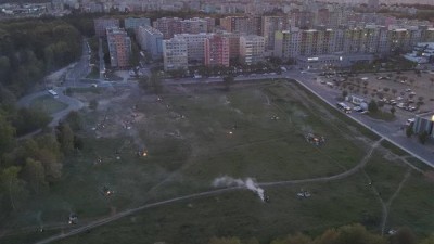 Kladno využilo drony na sledov&aacute;n&iacute; sv&aacute;tku čarodejnic