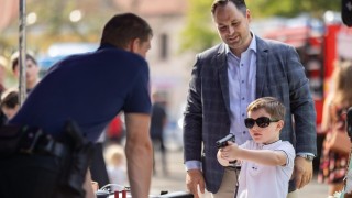Ve Slaném na Masarykově náměstí se koná Hurá do školy, děti si mohou vyzkoušet práci hasičů