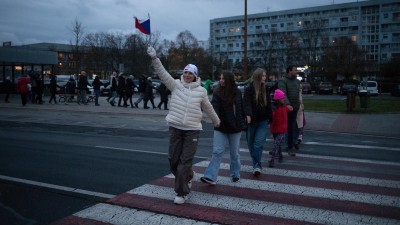 Lidský řetěz na Kladně se vydařil. Stejně jako v čase revoluce