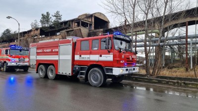 V areálu Poldi ve středu ráno hořelo