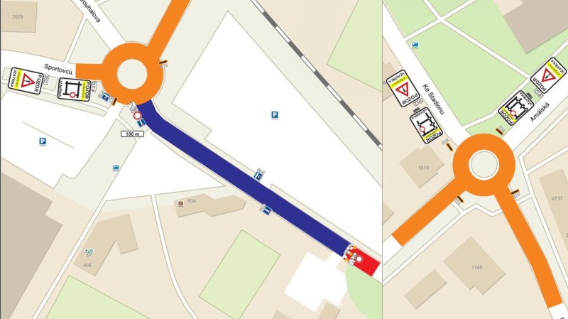 Ulice Sportovců bude uzavřená až do středy